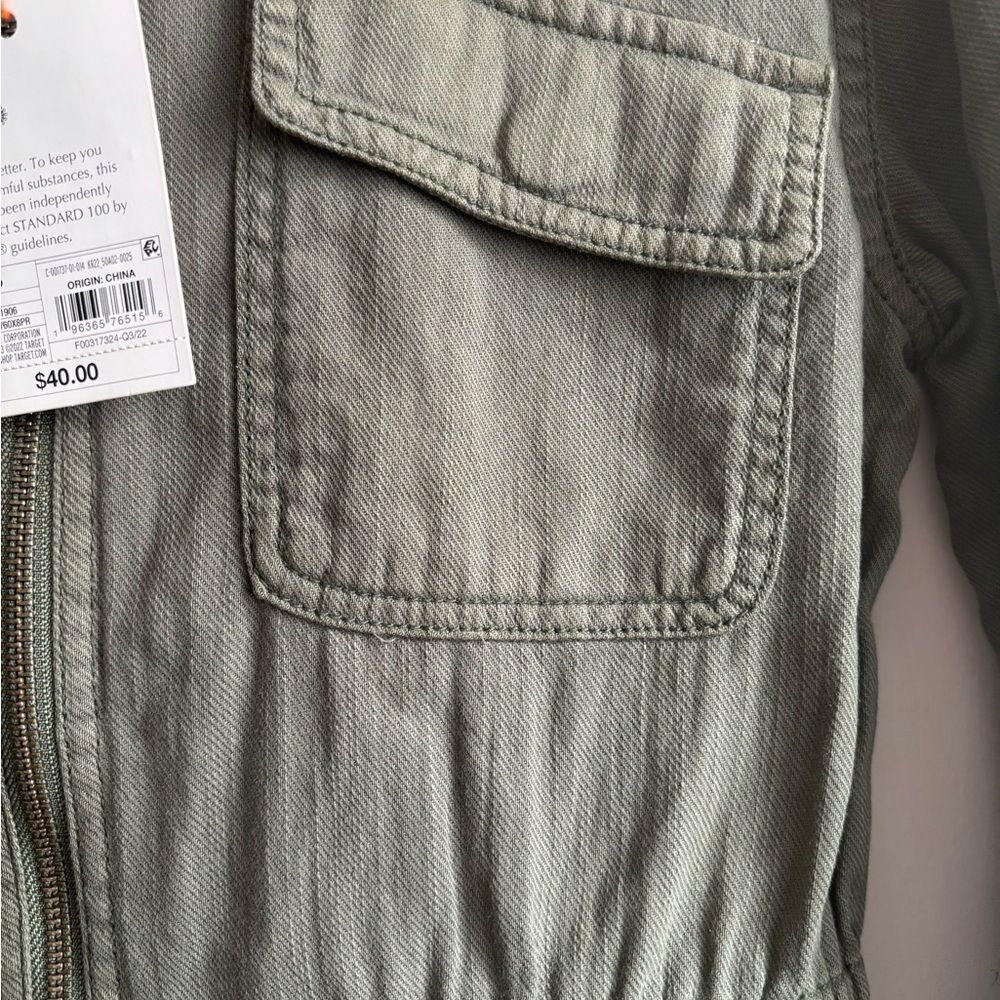 Knox Rose Army Green Cargo Zip-Up Jacket Size XS - Picture 5 of 8